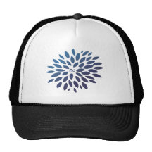 Blue Chrysanthemum Trucker Hats