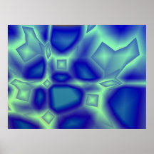 Blue Chunks Print