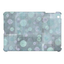 Blue Circles and Square Block Pattern Case For The iPad Mini