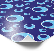 Blue Circles Dots Pattern Background Photo Print