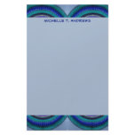 blue circles customized stationery