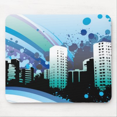 Blue City vectorized Mouse Pad by area51_1