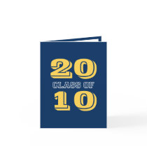 Blue class of 2010 graduation photo announcement