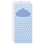 Blue Cloud on Blue and White Polka Dots. Custom Rack Cards
