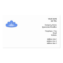 Blue Cloud on White Background. Business Cards