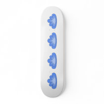 Blue Cloud on White Background. Skate Decks