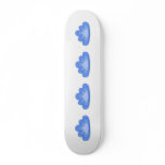 Blue Cloud on White Background. skateboards