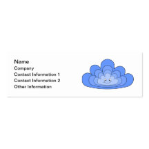 Blue Cloud with Smile on White. Business Card