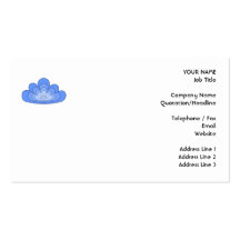 Blue Cloud with Smile on White. Business Card