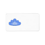 Blue Cloud with Smile on White. Personalized Address Labels