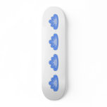 Blue Cloud with Smile on White. skateboards