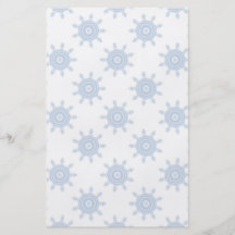 Blue Cog Wheels. Fractal Circles Pattern. Full Color Flyer
