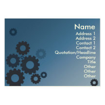Blue Cogs - Chubby Business Card Template