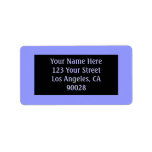 blue colour address label