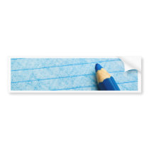 Blue colour pencil with colouring bumper stickers