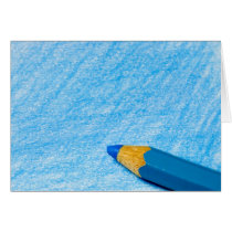 Blue colour pencil with colouring cards