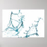 Blue colour water splash