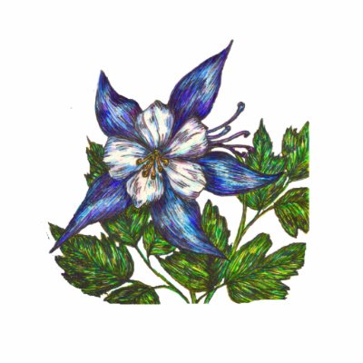 blue columbine photo cut out by artbyjehf