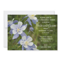 Blue Columbine Wedding Rehearsal Dinner Invitation