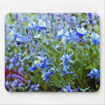 Blue Columbines - Flowers Mouse Pads