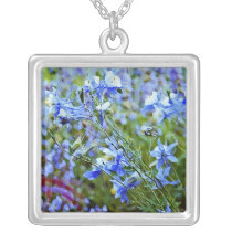 Blue Columbines - Flowers Pendants