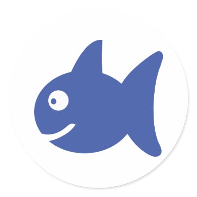 blue comic fish stickers by Tomaniac