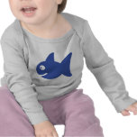 blue comic fish t shirts