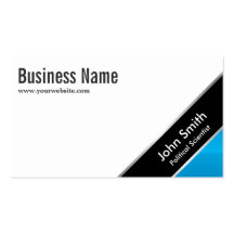Blue Corner Political Scientist Business Card