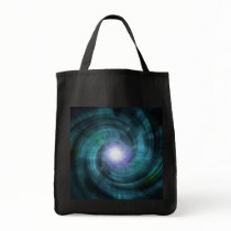 Blue Cosmic Twirl Tote Bags