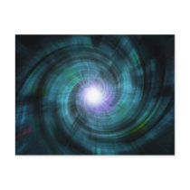 Blue Cosmic Twirl Postcard
