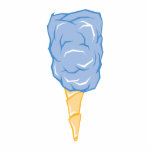 blue cotton candy photo cutout