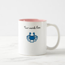 Blue crab coffee mugs