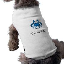 Blue crab dog tee shirt