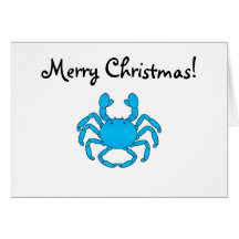 Blue crab greeting card