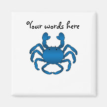Blue crab refrigerator magnet