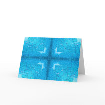 Blue Crackle Pot Kaleidoscope Card