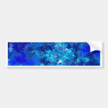 Blue Crash Abstract Bumper Stickers