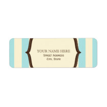 Blue Cream & Brown Vintage Circus Inspired Label