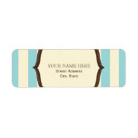Blue Cream & Brown Vintage Circus Inspired Label