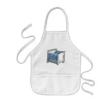blue crib aprons