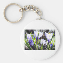 Blue Crocus Painting Keychain