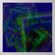 Blue Crystal Metal Poster