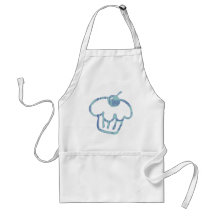 Blue Cupcake Apron