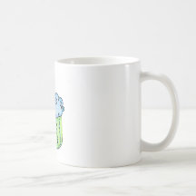 Blue cupcake mugs