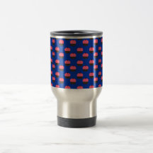 Blue cupcake pattern coffee mug