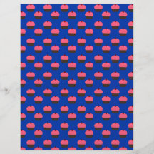 Blue cupcake pattern flyer