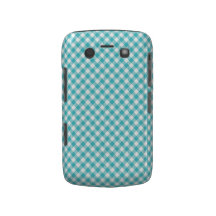 Blue Curacao Gingham Blackberry Bold Case