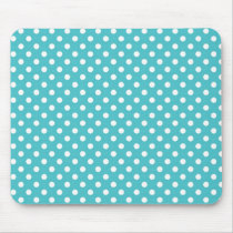 Blue Curacao Medium Polka Dot Mousepad mousepads
