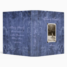 Blue Custom Photo Family History (1") Binder