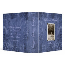 Blue Custom Photo Family History (2") Binder